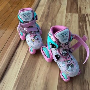 Hello kitty adjustable skates size 11-2 Youth little girl..